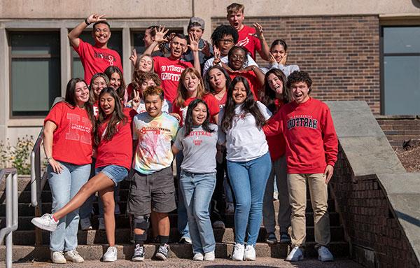 students spending time together